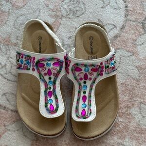 Graceland Colorful Beaded Kids Sandals New Size 1.5Y